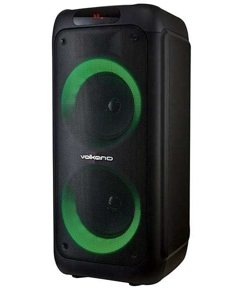 Volkano Helios Series Dual 8" Party Speaker + Microphone &amp; Light Effects