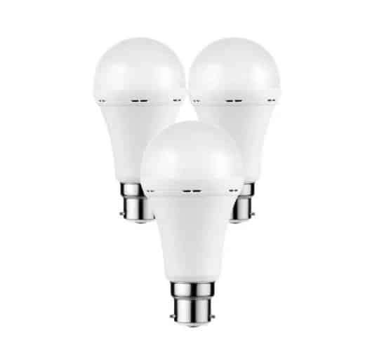 Switched 5W A60 Rechargeable B22  Bulb Warm White - 3 Pack