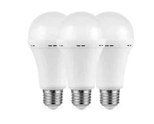 Switched 5W A60 Rechargeable E27  Bulb Warm White - 3 Pack