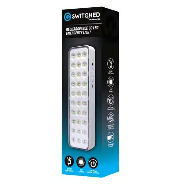 Switched 30 LED Emergency Light  150 Lumen - White