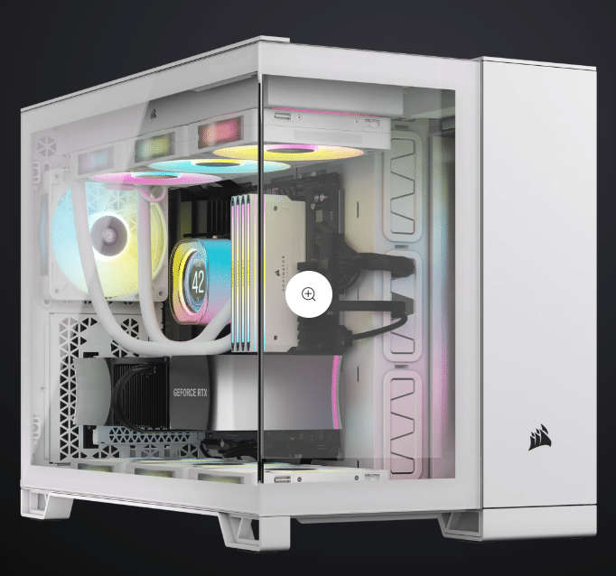 Corsair 2500X Mid-Tower Dual Chamber PC Case - White