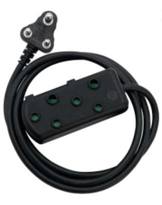 Switched Heavy Duty SBS Extention Leads  20m - Black