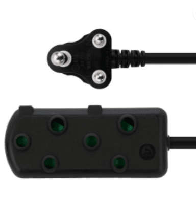 Switched Heavy Duty SBS Extention Leads  3m - Black