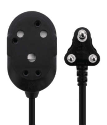 Switched 5m BTB Extension Cable/Cord/Lead Multiplug | Heavy Duty | Black