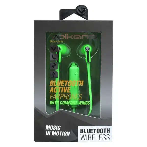 Volkano Motion Bluetooth Earphones Green/Black
