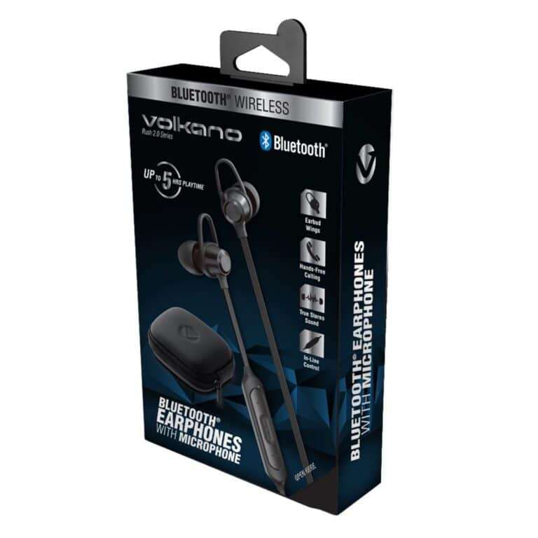 Volkano Rush 2.0 Bluetooth Earphones - Black