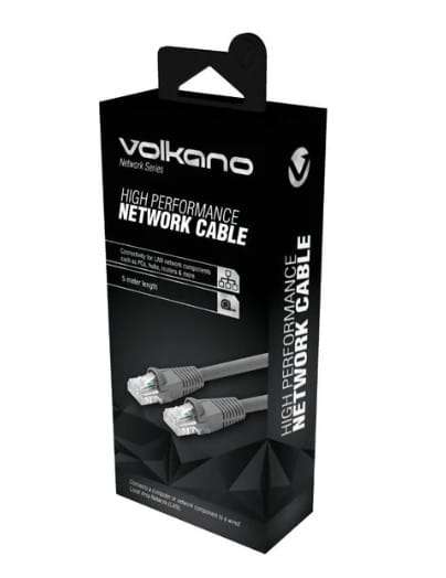 Volkano Network series RJ-45 network cable CAT5 5 meter - grey