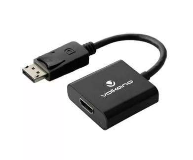 Volkano Port series DisplayPort to 4K HDMI converter 10cm -  black