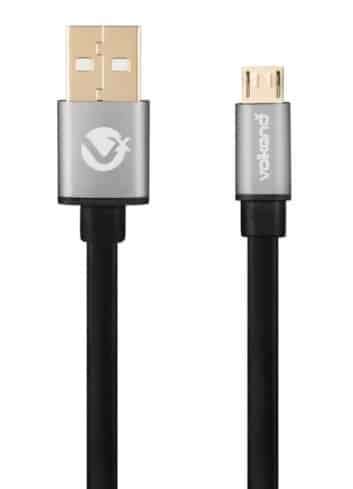 VolkanoX Couple series Micro USB premium twin pack 1meter charge/data cable - black