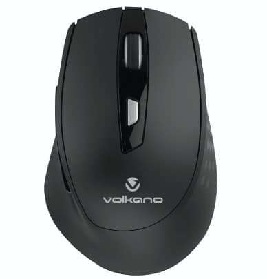 Volkano Chrome Series 2.4Ghz Wireless Ergonomic - Black