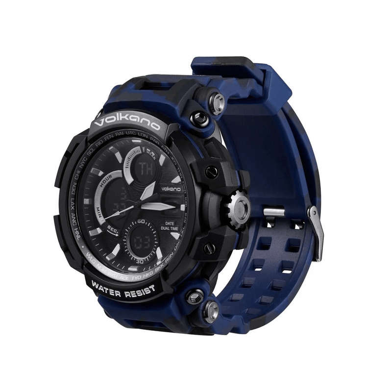 Volkano Routine series Sports Watch - Blue Camo