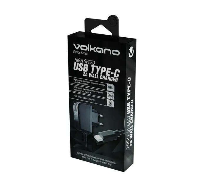 Volkano Energy series USB Type C 2A wall charger
