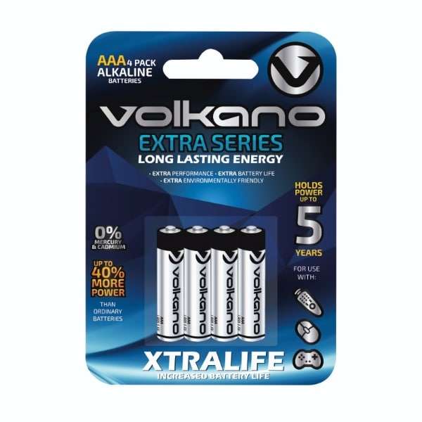 Volkano Extra series Alkaline Batteries AAA pack of 4