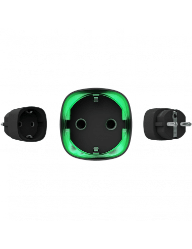 AJAX - Automation - Black Wireless Smart Plug with Energy Consumption Monitoring Function