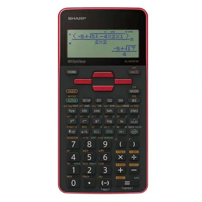 Sharp EL535 Scientific Calculator - 422 Functions- Red