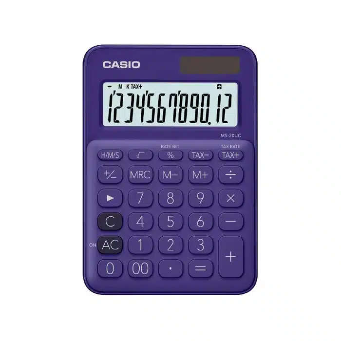 Casio MS-20UC - Desktop calculator 12 Digit - Purple