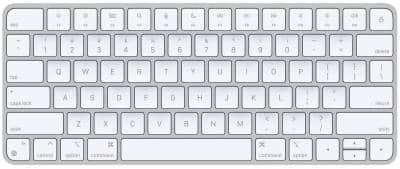 Apple Magic Keyboard - White, Bluetooth, Wireless, Lightning Port, USB-C to Lightning cable