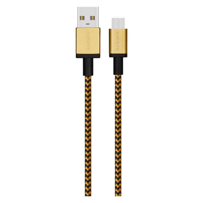 Premio braided AUX cable Rose Gold 2m