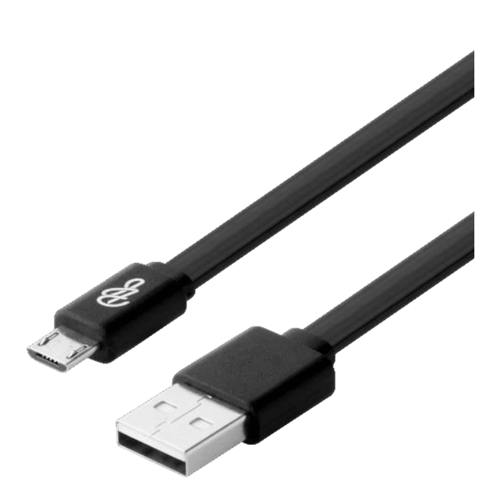 Pro Bass Energize series Packaged Micro USB Cable- Black1.2m
