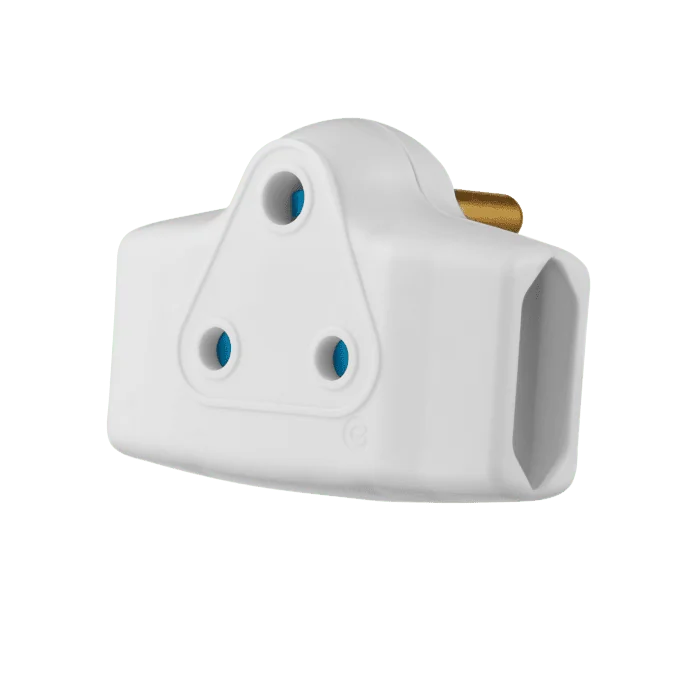 Switched 3 Way Adaptor - White