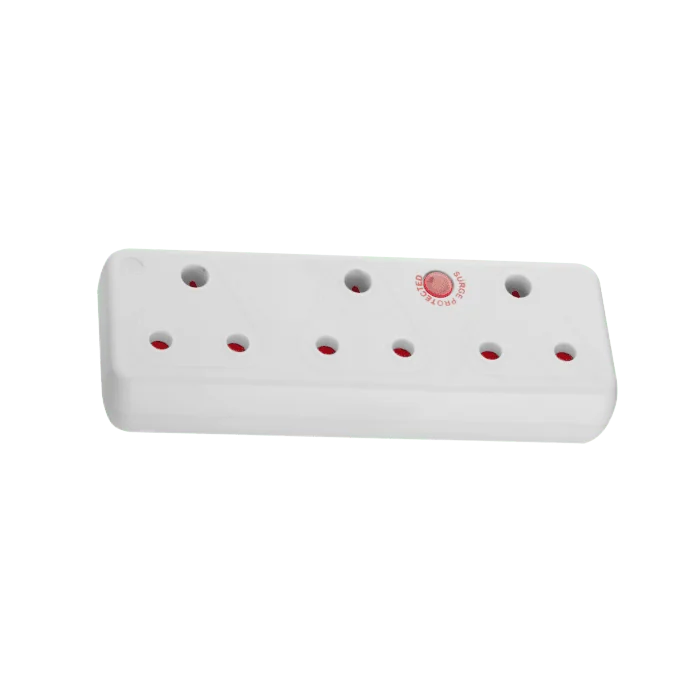 Switched 3 Way Medium Surge Adaptor - White