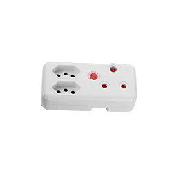 Switched 3 Way Medium Surge adaptor - White