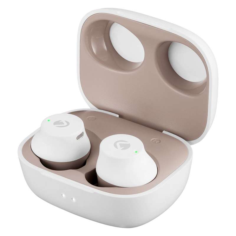 Volkano Taurus Series 2.0 True Wireless Earphones with Charging Case - White