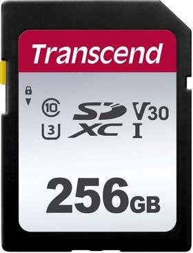 Transcend 300s 256GB UHS-1 Class 10 u1 u3 v30 SDXC Card