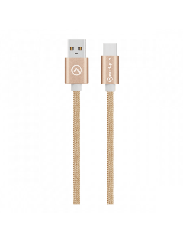 Amplify Linked series USB Type-C cable braided 2 meter - champagne gold