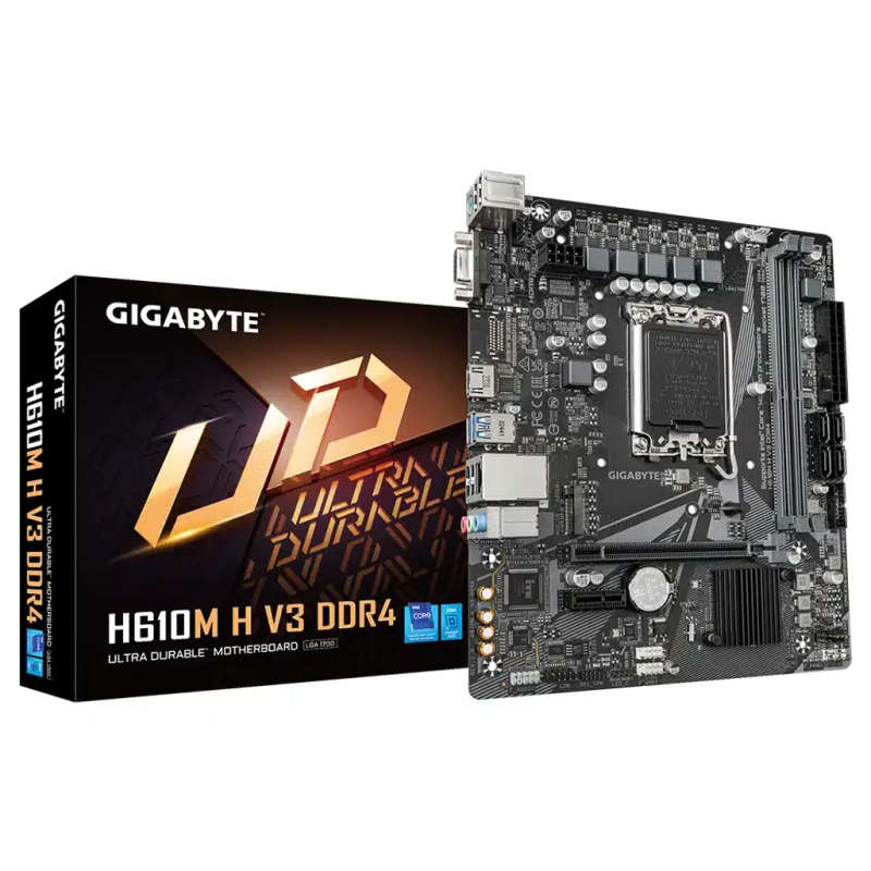 Gigabyte Intel H610M H V3 Intel 12th / 13th / 14th Gen Socket LGA 1700 mATX Motherboard