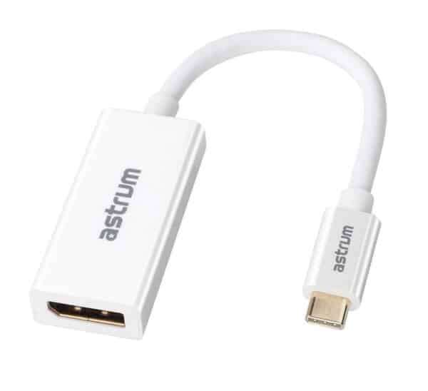 Astrum Usb Type-C to DisplayPort 4K Adapter DA640 White