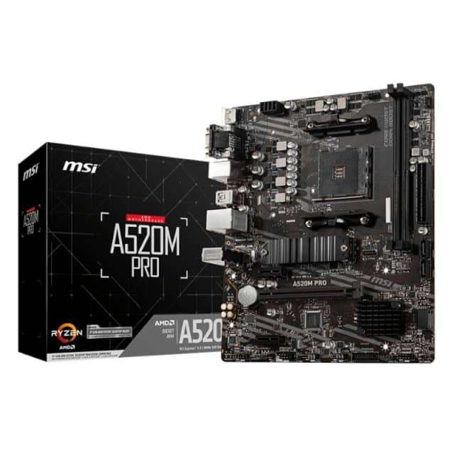 MSI A520M-Pro AMD AM4 MATX Gaming Motherboard