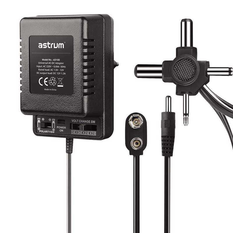 Astrum Universal AC - DC Power Supply 6W 0.5A AD100 Black