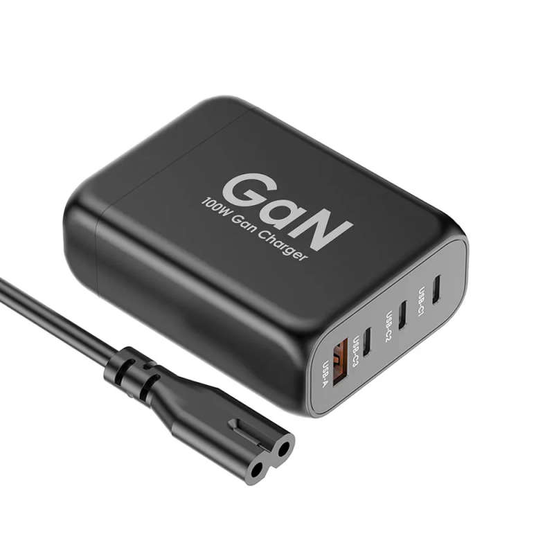 Astrum Pro PD100 Dual USB-C + USB 100W PD GaN Charger PD140 Black