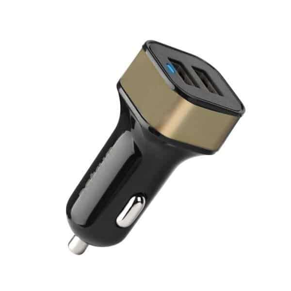 Astrum Dual USB Car Charger 24W CC340 Black / Gold