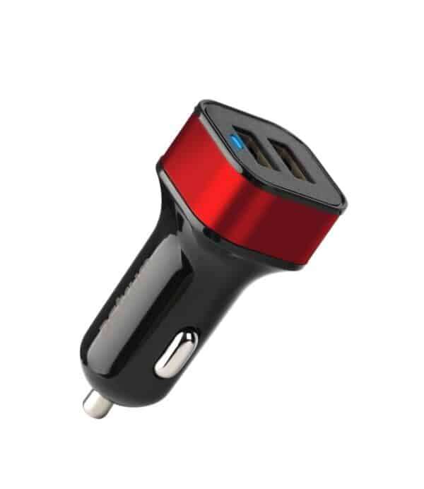 Astrum Dual USB Car Charger 24W CC340 Black / Red