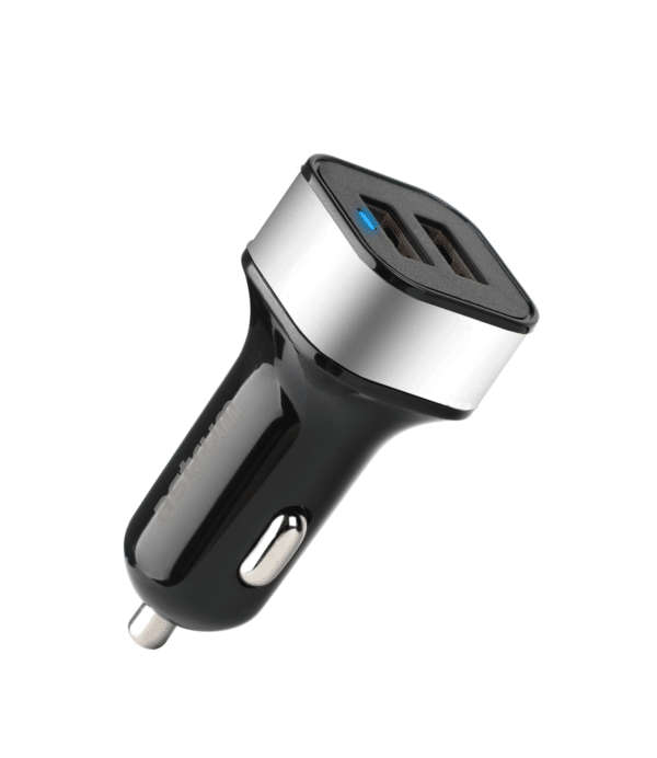 Astrum Dual USB Car Charger 24W CC340 Black / Silver