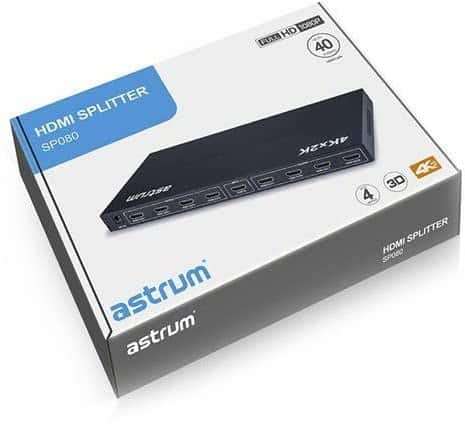 Astrum 1 x 8ports HDMI Splitter  SP080 Black