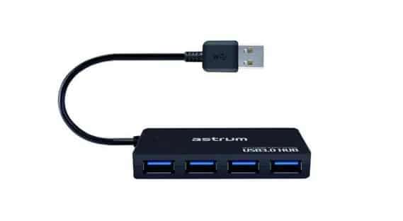 Astrum 4 ports USB3.0 High Speed Extension Hub UH340 Black