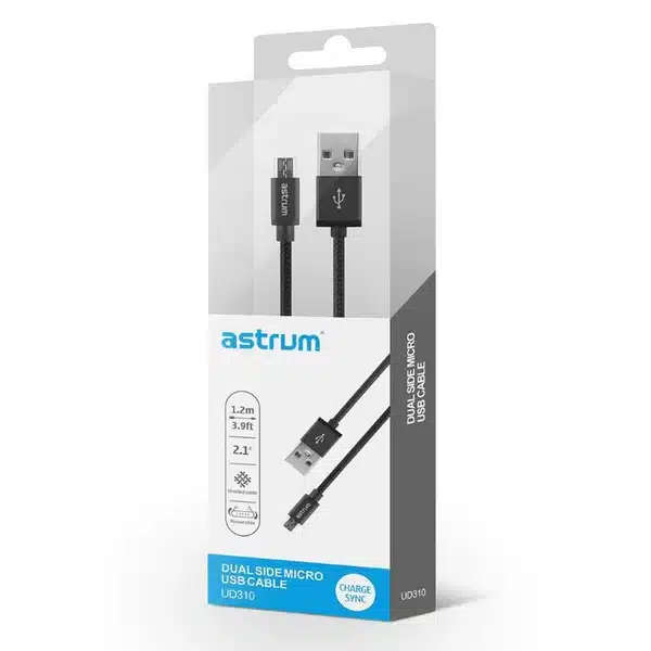 Astrum Usb to Micro Usb Charge / Sync Cable Reversable  UD310 1.2 meters