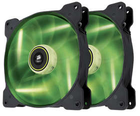 Corsair SP140 LED - Green - x2 Twin Pack - 140x140x25mm Case Fan