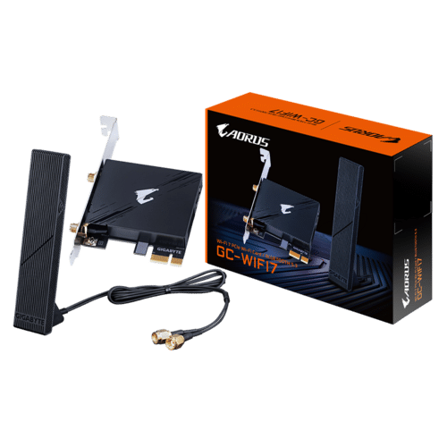 Gigabyte GC-WIFI7 Internal Wi-Fi 7 Tri-Band Wi-Fi &amp; Bluetooth 5.3 PCIe Card