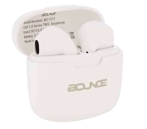 Bounce Clef Series TWS Earphone Pods - White