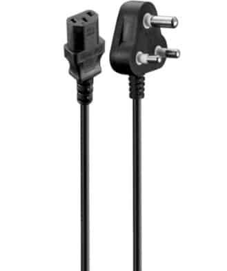 Volkano Presto series Power Cable 3 pin IEC to Type-M 1.8m 10A - black