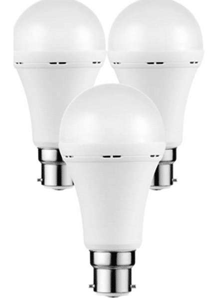 Switched 5W A60 Rechargeable B22  Bulb Cool White - 3 Pack