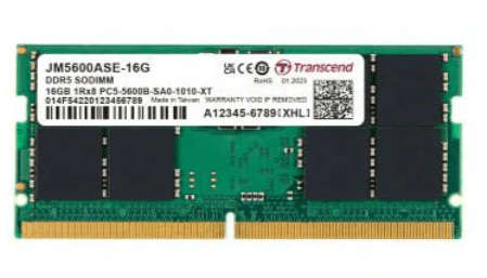Transcend Jet Memory 8GB DDR5-5600 SO-DIMM 2RX8 CL46  (1Gx16)x4