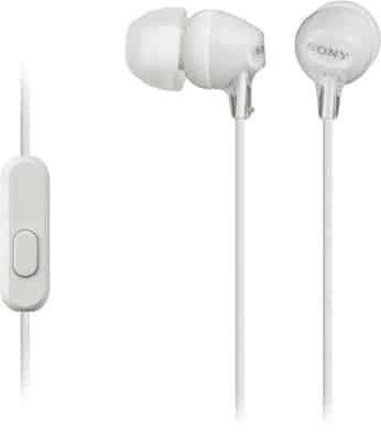 Sony MDR-EX15AP (White) InEar Earphone with Mic for iPhone