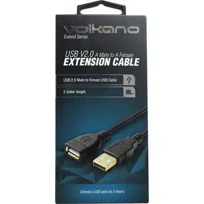 Volkano Extend series USB extension cable 2 meter - black