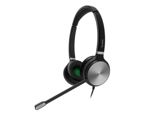 Yealink YHS34 Dual Headset With RJ-9 And Leatherette Ear Cushions