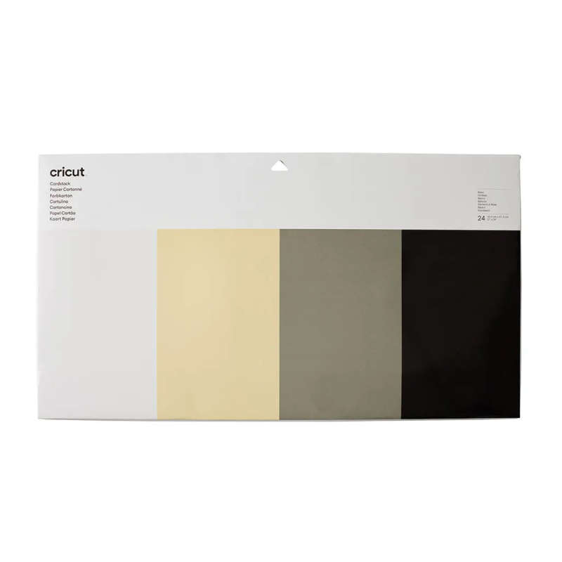 Cricut Cardstock Sampler; Basics - 30.5 cm x 61 cm; 24 sheets (4 colors; 6 each) 12'' x 24'' (30....